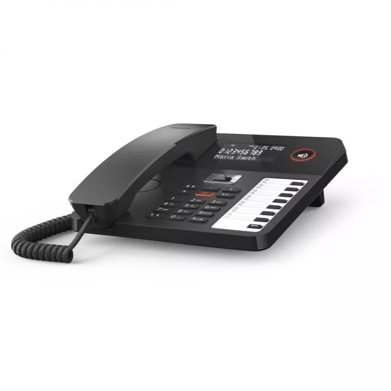 DECT-telefon Gigaset DESK 800A juhtmega telefonitoru 200 telefoniraamatu kirjet must