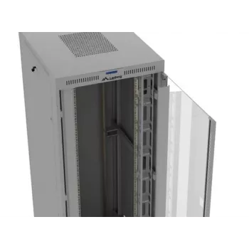 Rack cabinet LANBERG FF01-8047-12SL 47U 800x1000 mm hall, esi- ja tagaklaasukste ning LCD-paneeli ruumiga