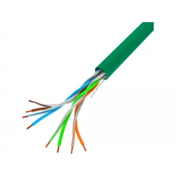 Võrgukaabel LANBERG LCU5-10CC-0305-G U/UTP Cat5e 305 m Roheline, 24 AWG, CCA, PVC-kestaga