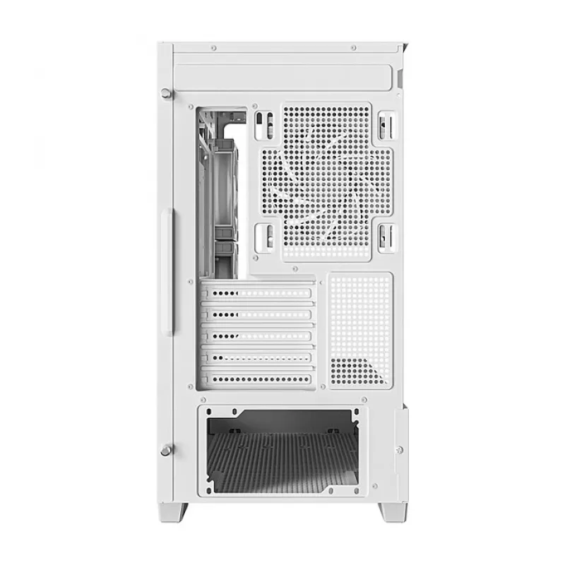 PC Midi Tower korpus DeepCool CG380 3F WH — Valge, 235×437×451 mm, toetab 2,5-tolliseid/3,5-tolliseid, alumine toiteplokk, 3x 120 mm ventilaatorid paigaldatud