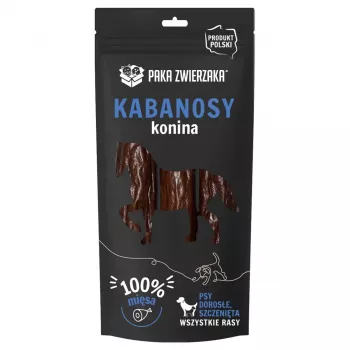Koerte maiused PAKA ZWIERZAKA Vorstid Hobune 80 g — treenimiseks näritav suupiste täiskasvanud koertele, valk 56,7%, rasv 13,9%