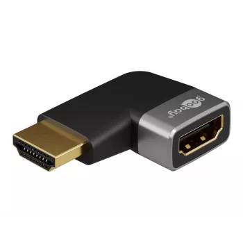 Pro Plus - HDMI - Nurgeline adapter 90° vertikaalne - Must