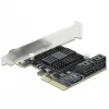SATA PCI Express x4 kaart DeLOCK 5 porti madala profiili vormitegur