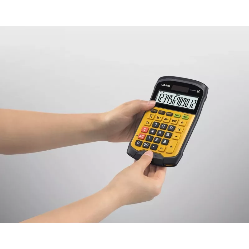 CASIO CALCULATOR OFFICE WATERPROOF WM-320MT-S, 12-kohaline ekraan. Eemaldatav klaviatuur, 108,5x168,5, Veekindel ja mustusekindel tase: IP54