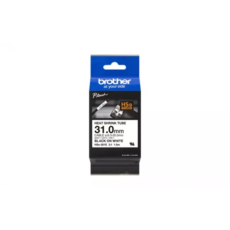 Printerilint Brother HSe-261E must 3,1 cm x 1,5 m