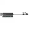 Manhattan USB-C & USB-A Combo Dock/Hub, pordid (4): USB-A (x4), 5 Gbps (USB 3.2 Gen1 ehk USB 3.0), USB-toitega (välist toiteallikat pole vaja)