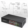 Etherneti kommutaator QOLTEC 52297 PoE RJ45 koos PoE üleslingi ja SFP-pordiga