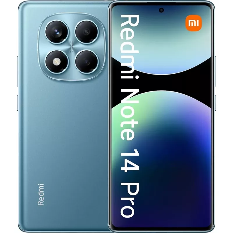 Xiaomi Redmi Note 14 Pro 4G nutitelefon 8 GB RAM 256 GB, 6,67" AMOLED, 200 MP, 5500 mAh, hübriidne Dual SIM, Android 14, ookeanisinine