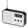 Portable digital radio Adler AD 1907 — AM/FM, digital tuner, alarm, USB-C, 600 mAh battery, LCD, 20 presets, telescopic antenna