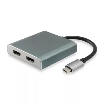 Equip USB Type C 2x HDMI emane adapter, 3.2 Gen 1 (3.1 Gen 1), USB Type-C, HDMI väljund, 4096 x 2160 pikslit