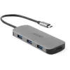 7-ühes USB-C dongel Acer — USB 3.2 Gen 1 USB-C, 3x USB-A, HDMI, SD/microSD, 100 W PD, hõbedane