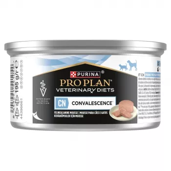 Märg taastumisdieet kassidele ja koertele Purina Pro Plan Veterinary Diets CN Convalescence 195 g — kala, 77% niiskus, 10,8% valku, 7,4% rasva