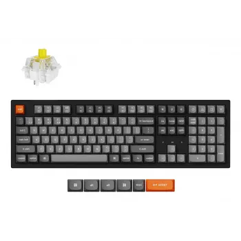 Mehaaniline täissuuruses klaviatuur Keychron K10 Max QMK — USB, RF-juhtmevaba, Bluetooth, 108 klahvi, RGB, must