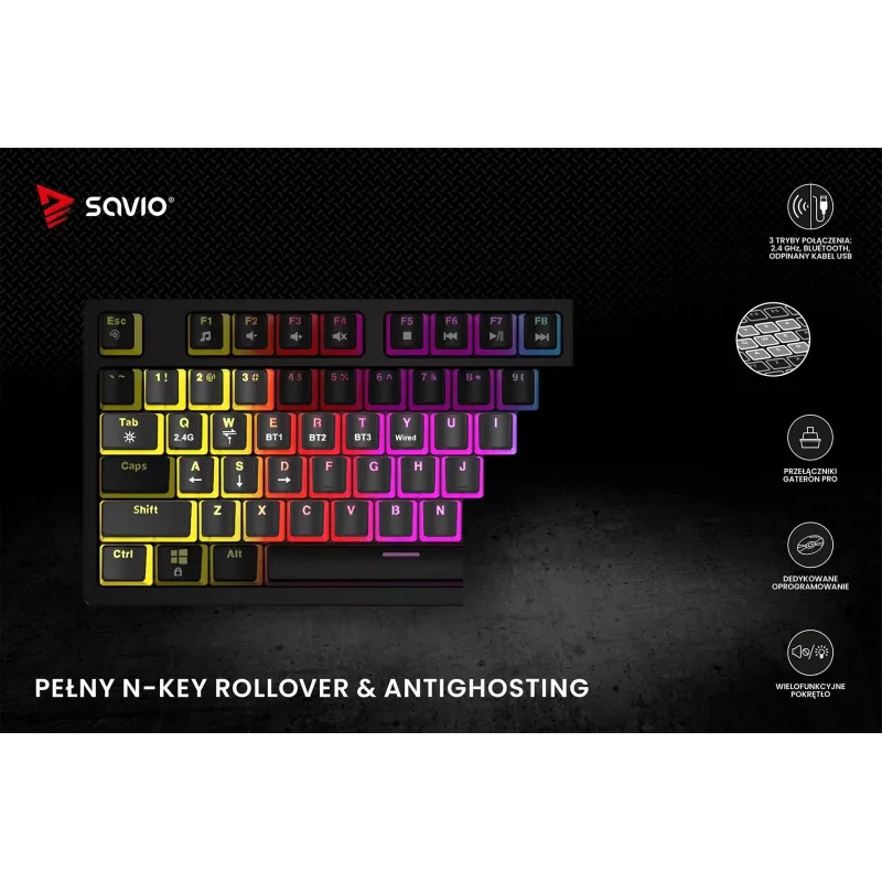 Savio SAVGK-PHENIX YELLOW PUDDING Kollane USB