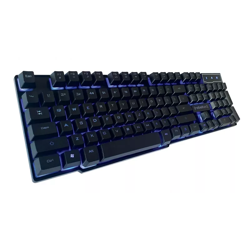 Klaviatuur ja hiir komplektis Rebeltec SHERMAN Gaming USB QZERTY Inglise Must