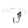 USB USB-C – VGA (D-Sub) videoadapteri kaabel LOGILINK CUA0104 0,15 m, hall/must