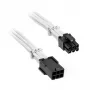 PCIe 6-kontaktiline pikenduskaabel BITFENIX Alchemy 45 cm valge ümbrisega