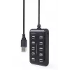 USB-jaotur Gembird UHB-U2P10P-01 — 10-pordiline USB 2.0 jaotur