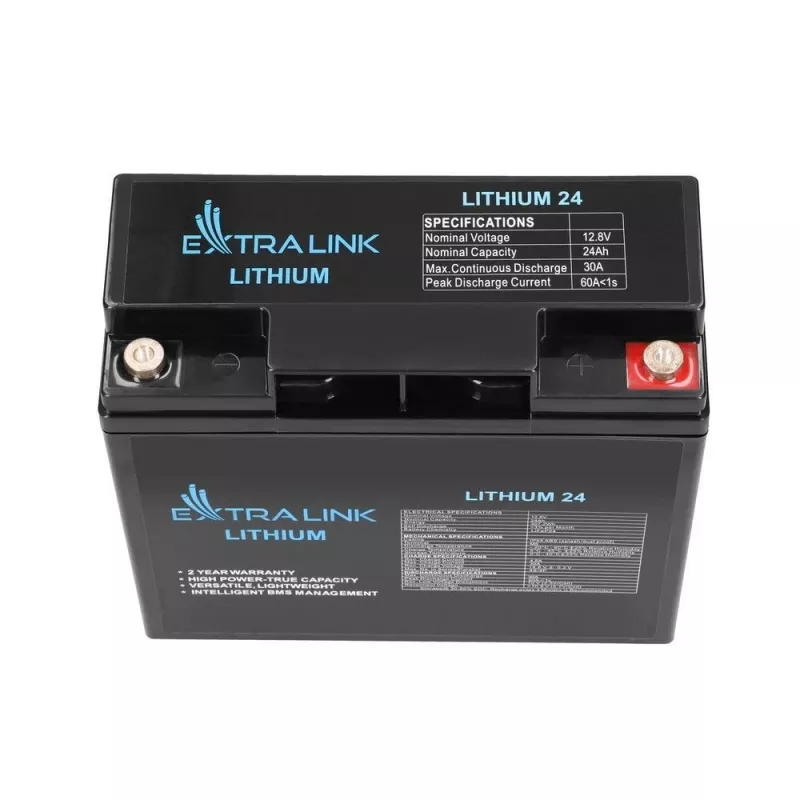 Extralink taaslaetav aku LiFePO4 24000 mAh 12,8 V