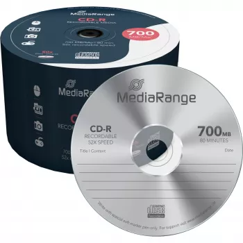 CD-R-ketas 700MB 52X 50-PACK/MR207 Mediarange