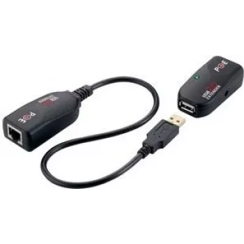 LogiLink UA0207 USB 2.0 Cat5 pikenduskomplekt, must