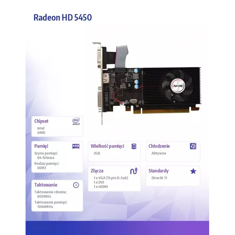 AFOX Radeon HD 5450 2GB DDR3 graafikakaart