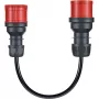 Adapter Gemini flex 11 kW jaoks, CEE Punane kolmefaasiline toide 16A > CEE Punane 32A (must, 30 cm)