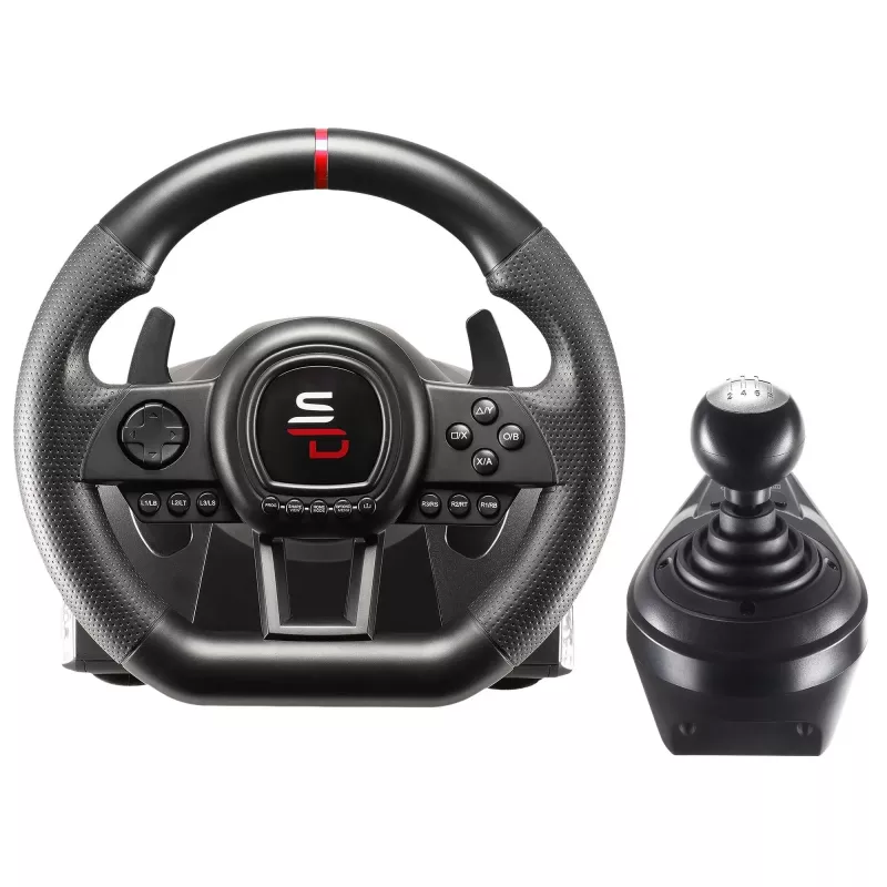 Rool + Pedaalid + Juhtkang Subsonic SA5658 Must USB PlayStation 4-le Xbox One'ile