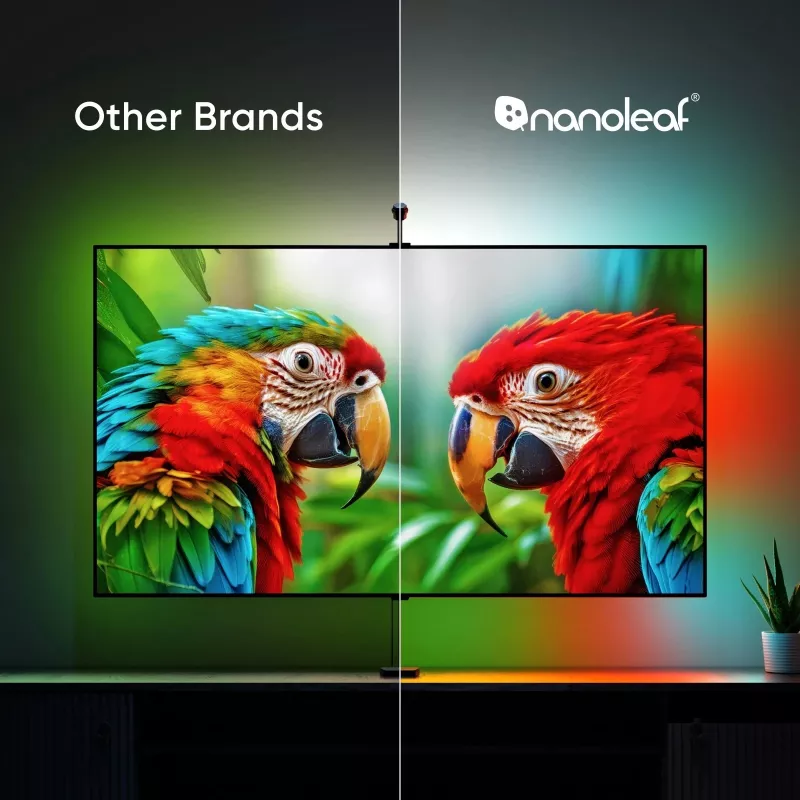Nanoleaf 4D V2 TV ekraani peegeldus + valgusriba komplekt (telerile ja monitorile kuni 65 tolli) | 24 W | mitmevärviline RGB