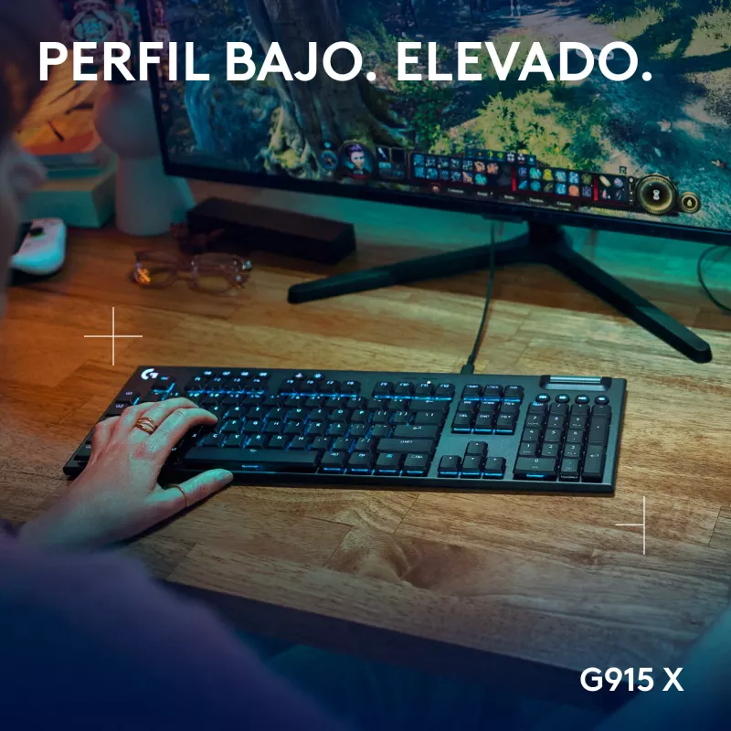 Juhtmega mehaaniline mänguklaviatuur Logitech G915 X Must RGB-valgustusega