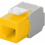 Wentronic Goobay CAT 6a KeyStone RJ45 Jack, varjestamata, 500 MHz, kollakasvalge (90691)
