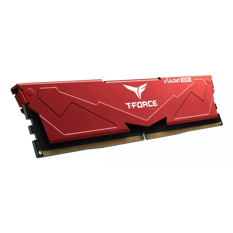 Team Group VULCAN FLRD532G6000HC30DC01, 32 GB, 2 x 16 GB, DDR5, 6000 MHz, 288-pin DIMM, punane