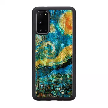 Kaitsev telefoniümbris iKins Samsung Galaxy S20 jaoks — must tähistaeva disain