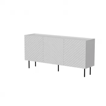 Kummut Cama Meble LUCCA 3D 165x40x80 cm, valge, puitlaastplaadist korpus