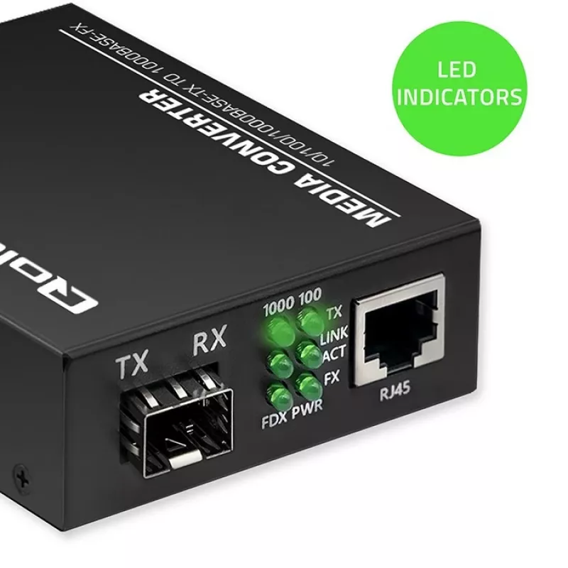 Meediakonverter LÜLITI Ethernet 1x RJ45 1x SFP