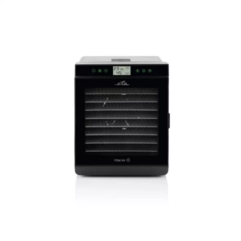 ETA | Puuviljakuivati | Vital Air II ETA230290000 | Võimsus 650 W | Kandikute arv 10 | Temperatuuri reguleerimine | Sisseehitatud taimer | Must