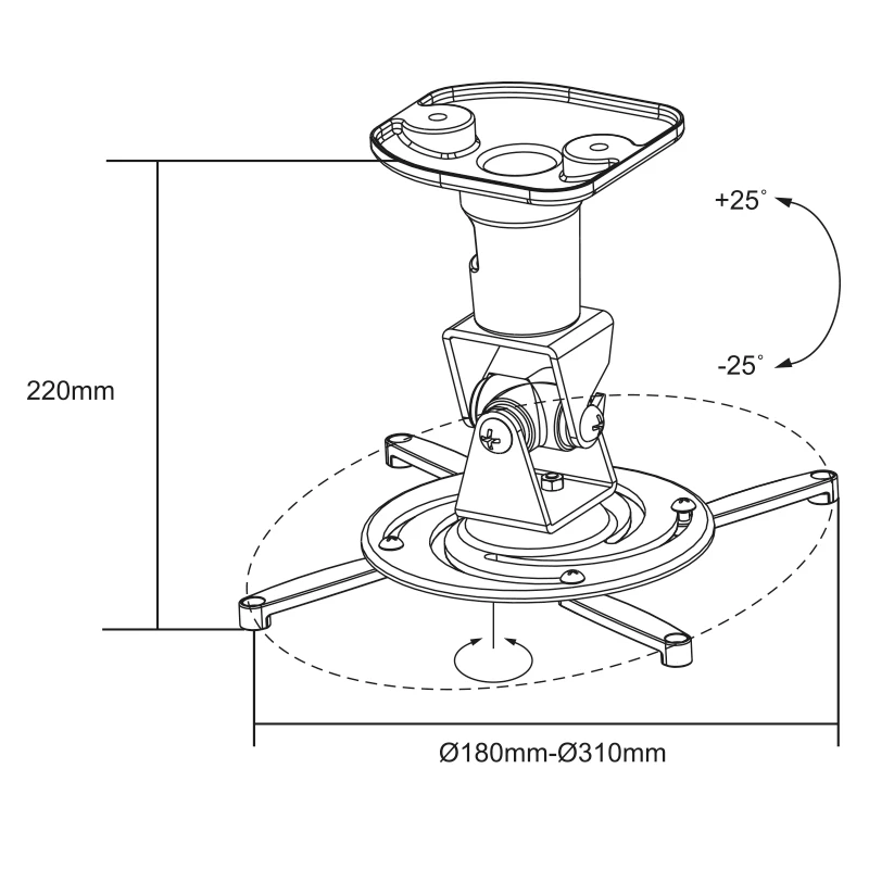 Laekinnitus LogiLink BP0003 Maksimaalne koormus 15 kg Valge