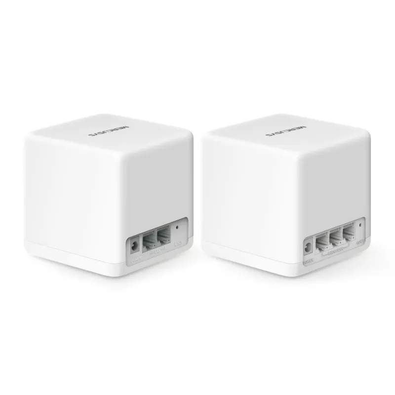 Võrgusüsteem MERCUSYS Halo H60X (2 tk) kaheribaline Wi‑Fi 6, 1500 Mbps, kuni 350 m², 2x LAN, sisemised antennid, valge