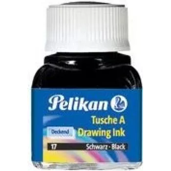 Pelikan Drawing Ink A, sisu: 10 ml klaaspudelis, valge (18) sobib eriti hästi joonestussulele, joonistussulele, pintslile (201673)