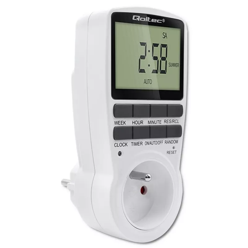 Elektrooniline taimer QOLTEC PC0628 LCD-ekraaniga, 24-tunnine tagasiloendus