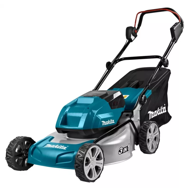 Makita DLM460PT2 muruniiduk Järelkäidav muruniiduk Aku Must, Sinine, Hall