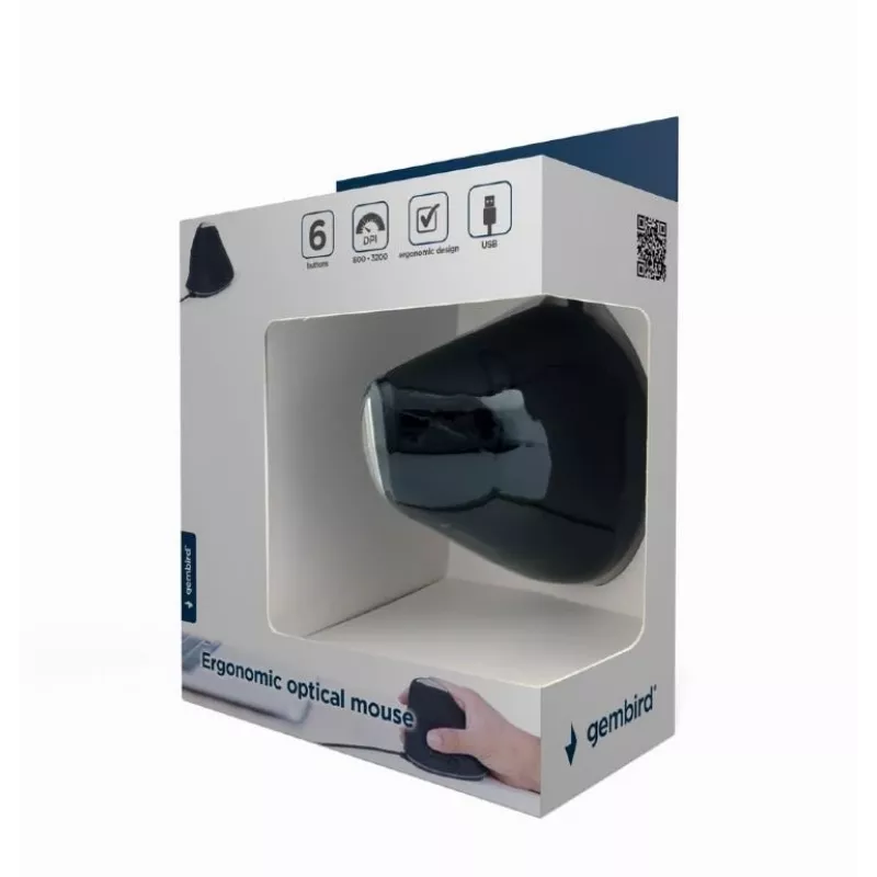 hiir Gembird MUS-ERGO-03 USB Type-A Optical Right-hand