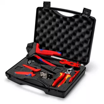 Kaablikrimpsaja komplekt Knipex 97 91 04 V01 Hall Oranž Punane 5 tk