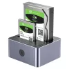 Dokkimisjaam Unitek 51642 2,5-tollistele/3,5-tollistele SATA-seadmetele, USB-C 10 Gbit/s, 2 pesa, alumiiniumist