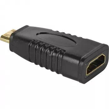 Wentronic Goobay HDMI™-Adapter, HDMI Standard-Socket (Type A), Must - HDMI™ A-Socket>HDMI™ C(Mini)-Plug (68841)