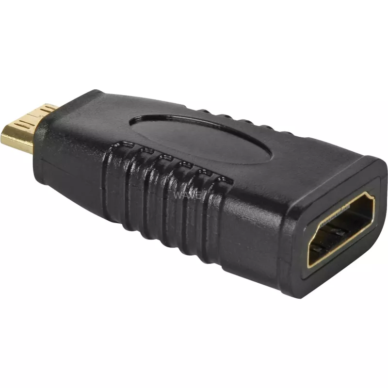 Wentronic Goobay HDMI™-Adapter, HDMI Standard-Socket (Type A), Must - HDMI™ A-Socket>HDMI™ C(Mini)-Plug (68841)