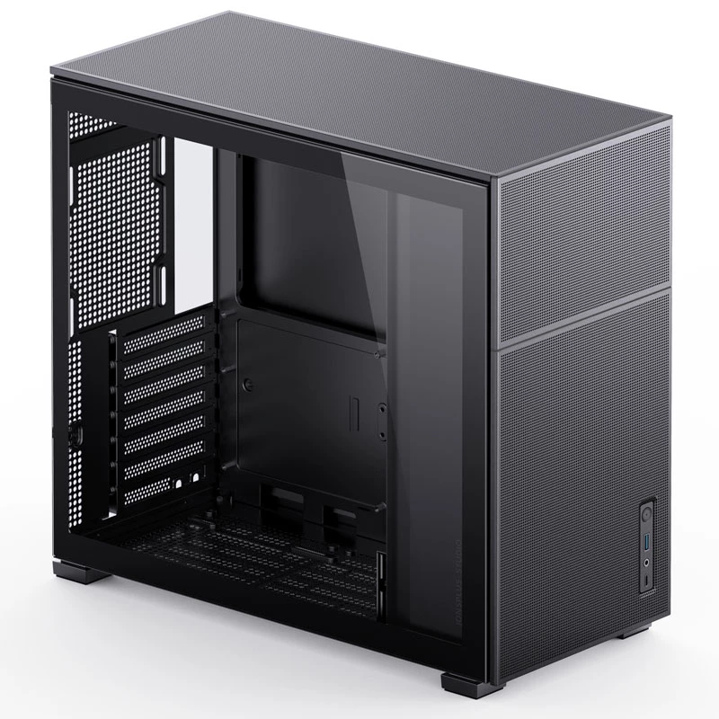 Jonsbo D41 Mesh Standard ATX PC korpus – must, karastatud klaas