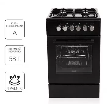 MPM MPM-56-KGM-12B gaasi-/elektripliit Must