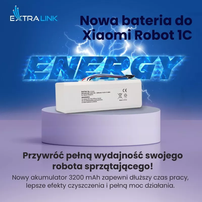 Aku Xiaomi Robot 1C P1904-4S1P-MM, 3200mAh, 47,36Wh, STYTJ01ZHM Mijia 1C P1904-4S1P-MM (Dreame MC1808)