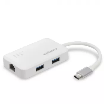 Edimax EU-4308 sülearvuti dokk/pordireplikaator USB 3.2 Gen 1 (3.1 Gen 1) Type-C valge